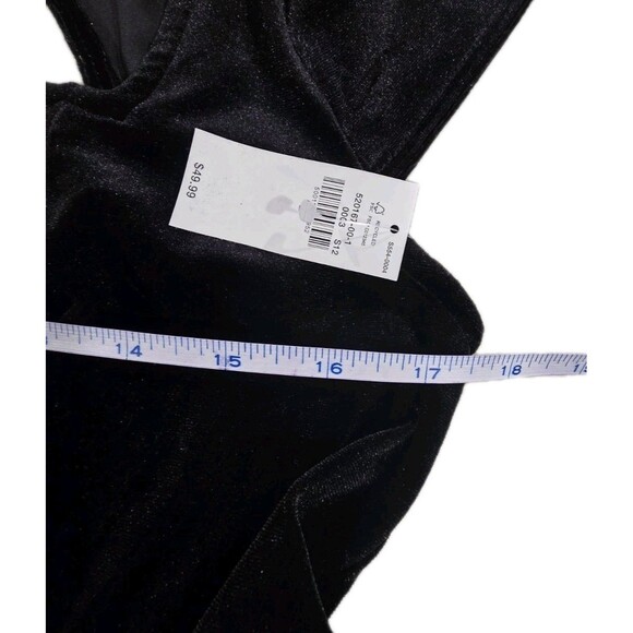 Fit & Flare Velvet Holiday Open Back Wide Leg Black Jumpsuit Old Navy Women's L - Picture 9 of 15